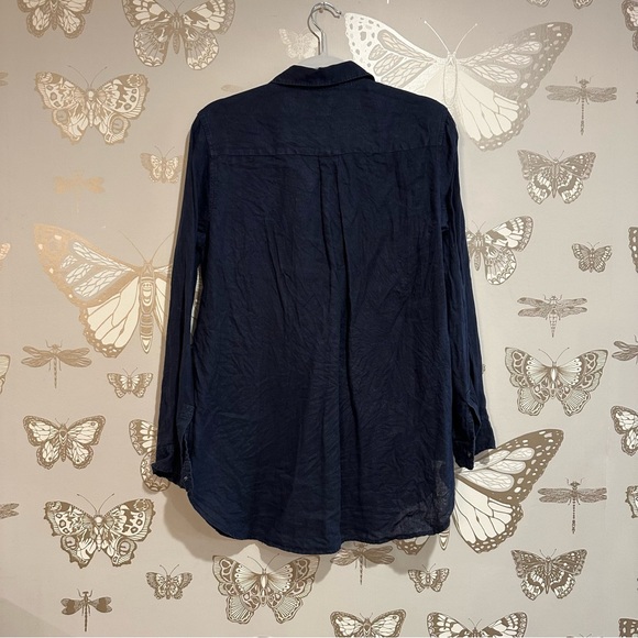 Gap Navy Linen Shirt - Picture 6 of 6